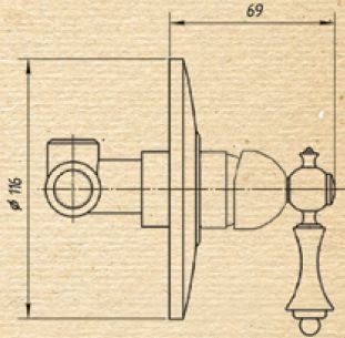 Смеситель скрытого монтажа для душа Migliore Bomond 26880 хром