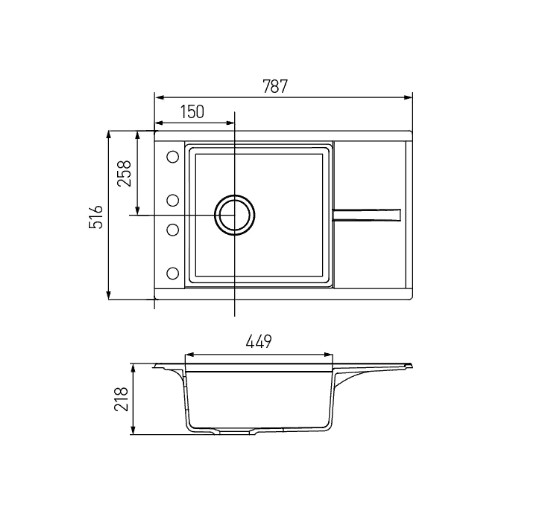 Кухонная мойка Aquaton Делия 78 1A715132DE270 терракотовый