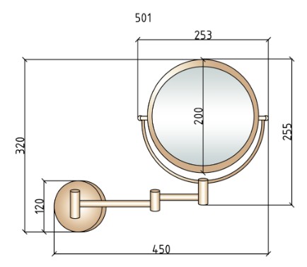 Зеркало подвесное Boheme MEDICI 501