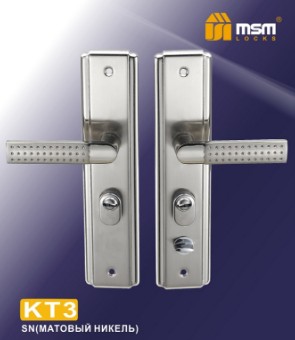 Ручка для китайских стальных дверей MSM KT3-A SN матовый никель