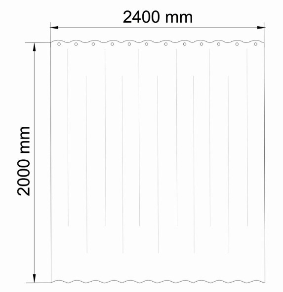 Шторка для ванны WasserKraft Vils SC-10203