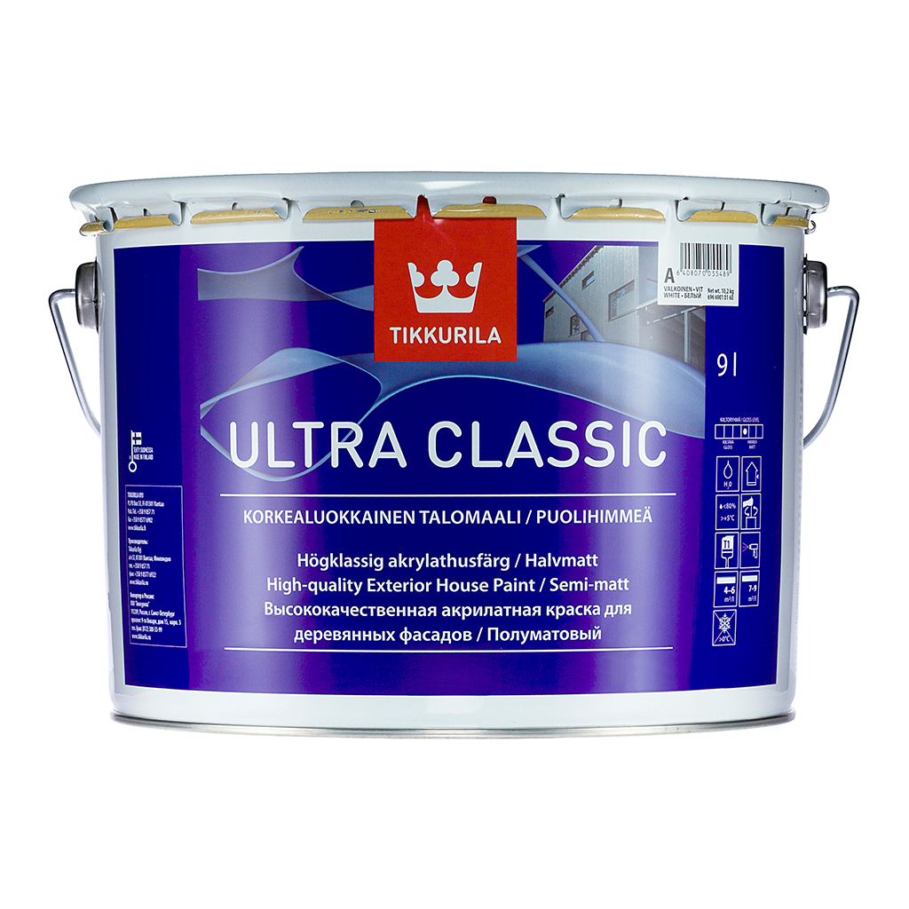 Краска Tikkurila Ultra Classic полуматовая полиакрилатная