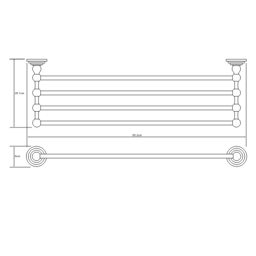 Полка для полотенец WasserKraft Isar К-7311