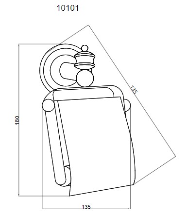 Держатель для туалетной бумаги с крышкой Boheme PALAZZO 10101