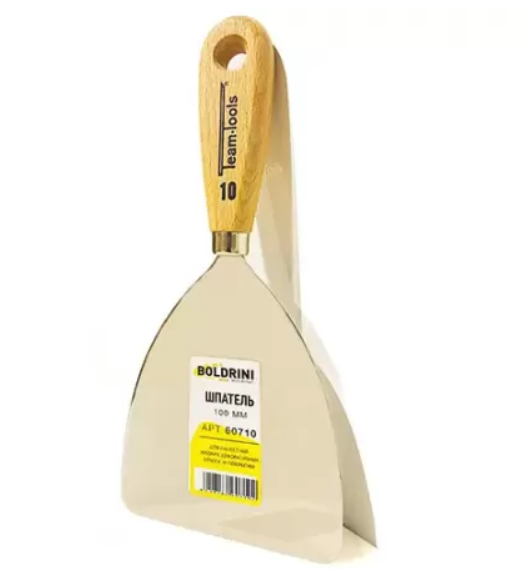Шпатель овальный из нержавеющей стали Boldrini Inox, 100 мм 60710
