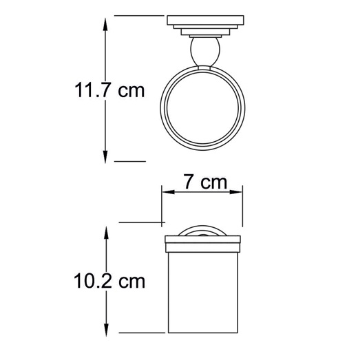 Стакан с держателем WasserKraft Isar K-7328