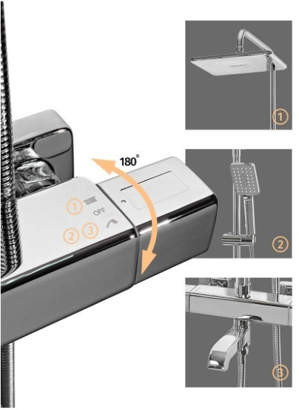 Душевая система Grohenberg GB7005CR хром