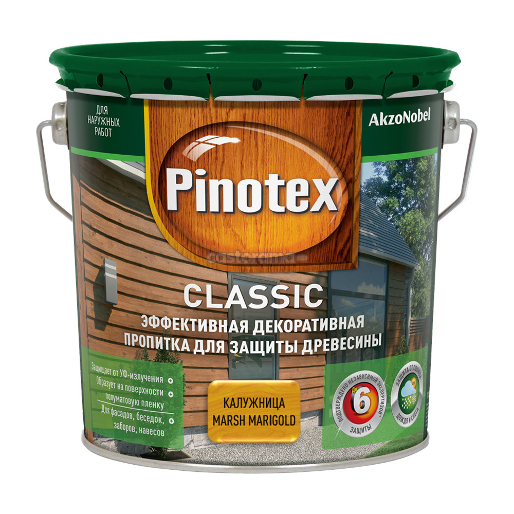 Пропитка Pinotex Classic декоративная для защиты древесины