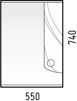 Зеркало-шкаф COROZO "Ультра Флора 55/С" R белый