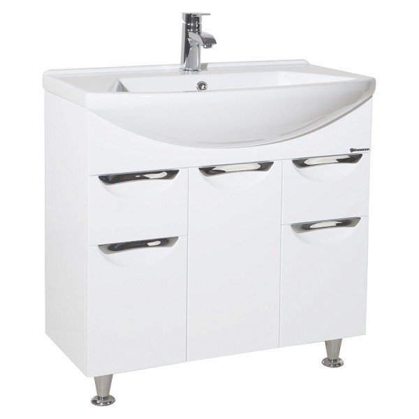 Тумба с раковиной Bellezza "Альфа 75" белая