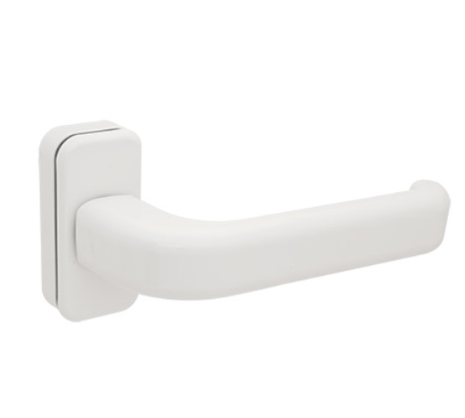 Дверная ручка на круглой розетке Apecs H-0931-W