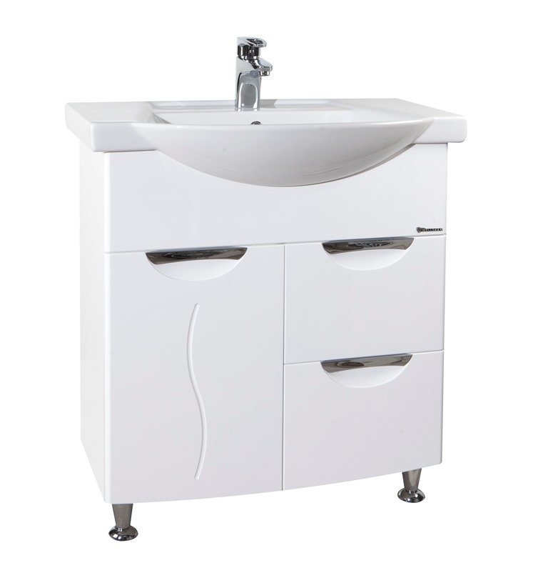 Тумба с раковиной Bellezza "Глория 75" белая 