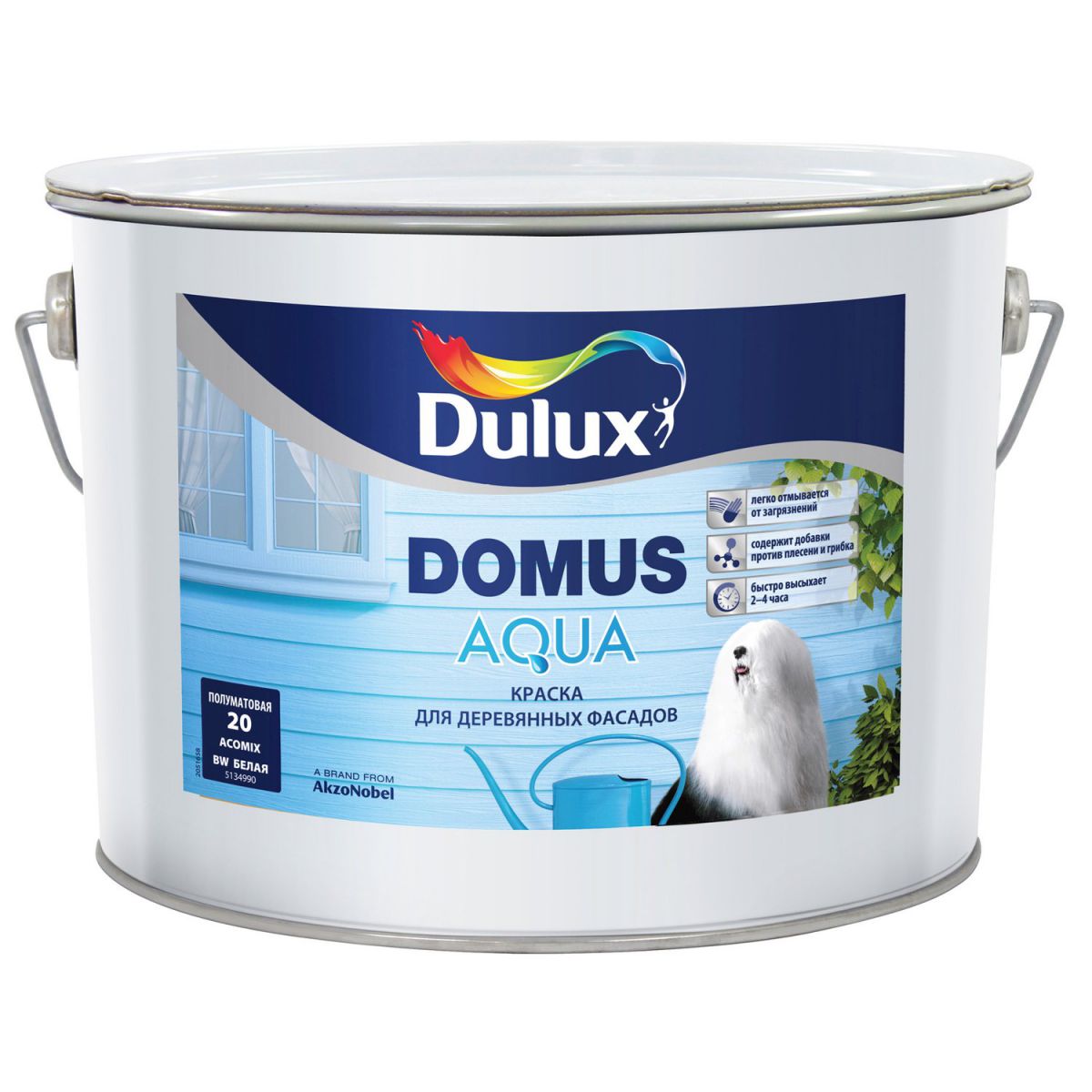 Краска Dulux Domus Aqua для деревянных фасадов