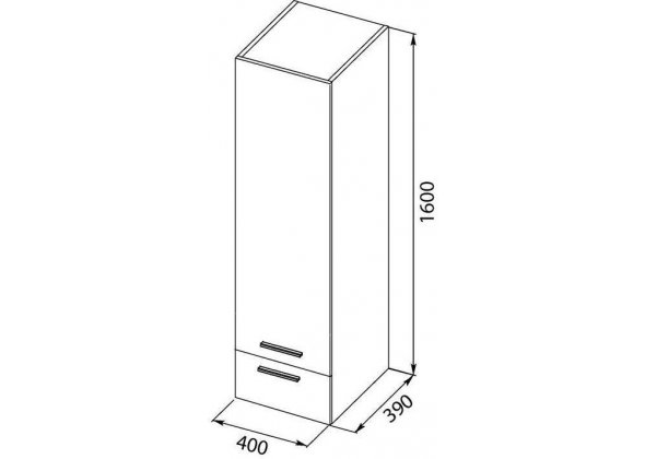 Шкаф-пенал Aquanet "Верона 40" белый