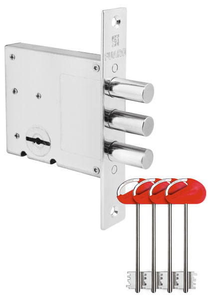 Замок врезной сувальдный Fuaro V10/S-60.00.3R14