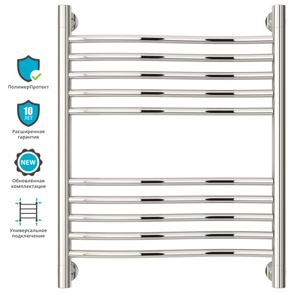 Полотенцесушитель СУНЕРЖА Флюид+ 600х500