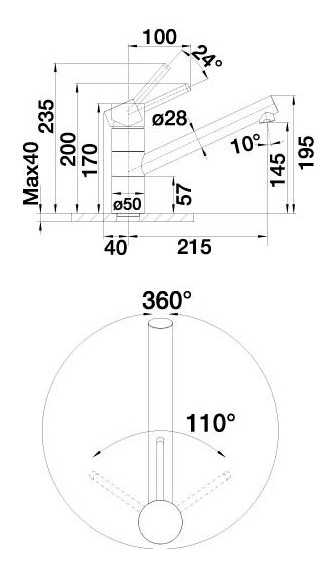 Смеситель для кухни Blanco Tivo (хром)