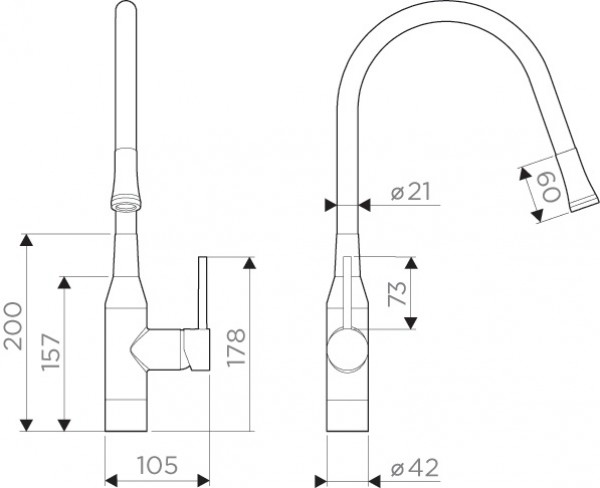 Смеситель Omoikiri Yatomi-BN-WH 4994250
