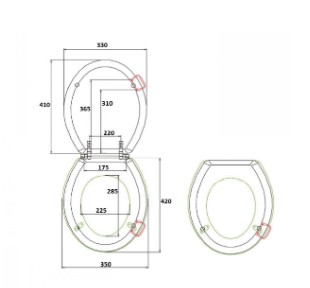 Крышка-сиденье Boheme Vogue 907-B-CH черный петли хром