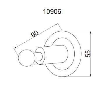 Крючок Boheme Murano Cristal 10906-CRST-СН