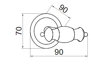 Крючок Boheme двойной PALAZZO 10156