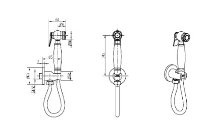 Гигиеническая лейка без штуцера Boheme MEDICI 404-2