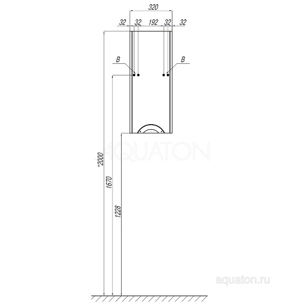 Полуколонна подвесная Aquaton "Сильва" R дуб макиато