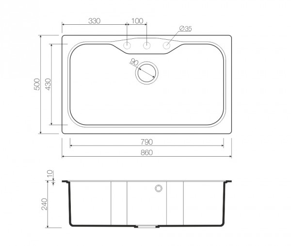 Кухонная мойка Omoikiri Maru 86