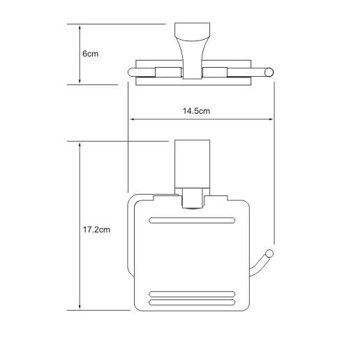 Держатель туалетной бумаги с крышкой WasserKraft Exter K-5225