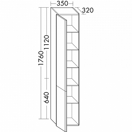 Шкаф-пенал Burgbad Iveo белый глянец