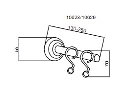 Карниз для шторки ванны Boheme MEDICI 10628