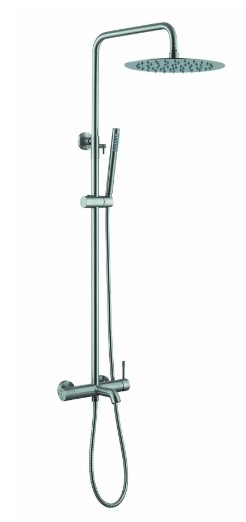 Стойка для душа со смесителем Boheme UNO 468-NB верхний душ латунь