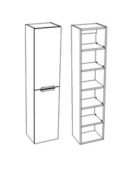 Шкаф-пенал подвеной COROZO "Алиот 35" белый