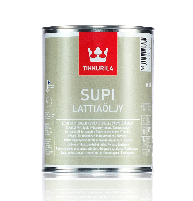 Масло Tikkurila Supi Lattiaoljy для пола в бане и влажных помещениях