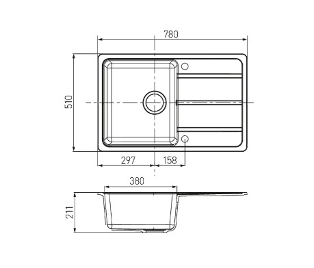 Кухонная мойка Aquaton Аманда 1A712832AD240 жемчужный