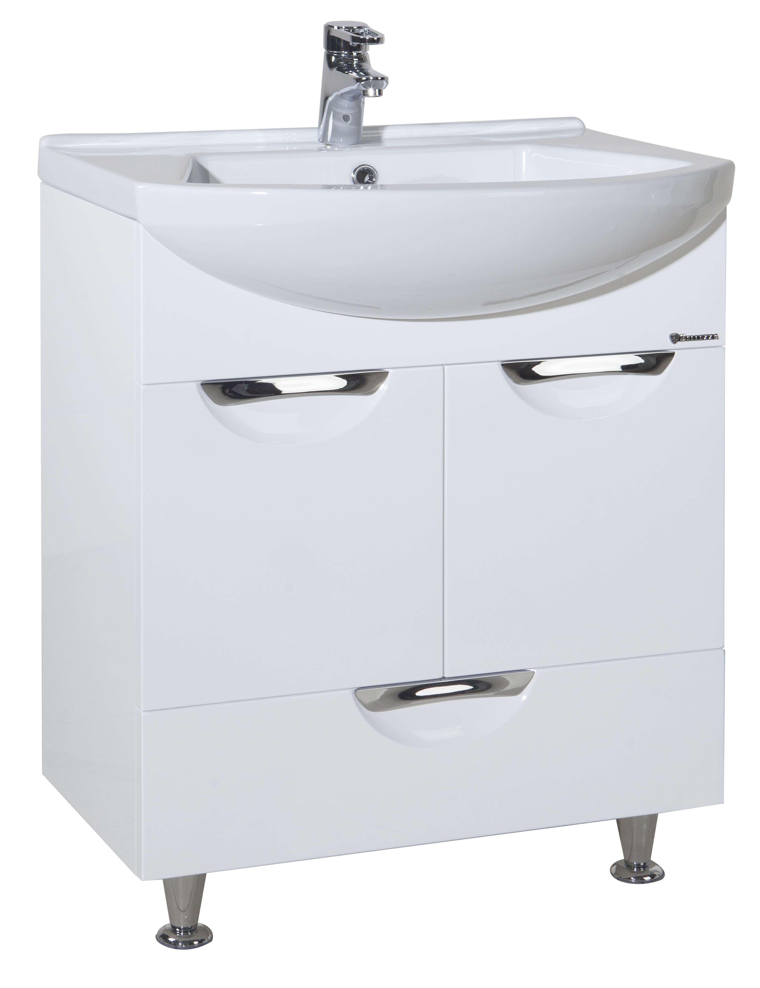 Тумба с раковиной Bellezza "Альфа 55" белая (1 ящик)