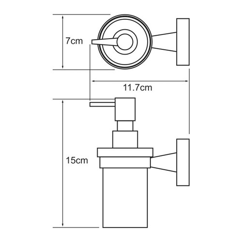 Дозатор с держателем WasserKraft Isen K-4099