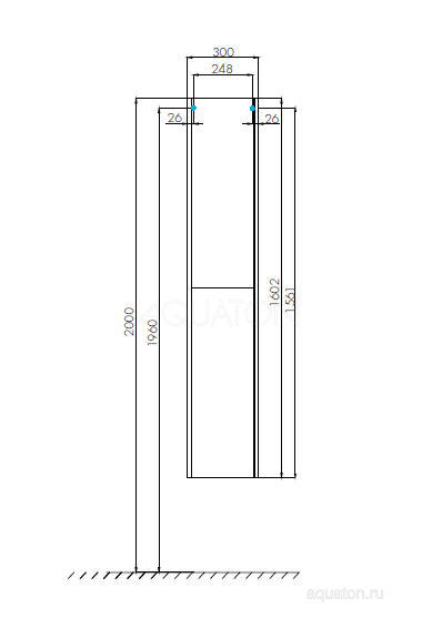 Шкаф-пенал подвесной Aquaton "Йорк" ясень фабрик