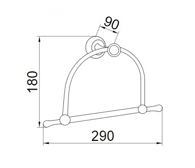 Держатель для полотенца Boheme CHIARO 10505