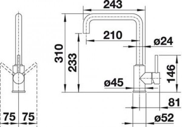Смеситель для кухни Blanco Mili Silgranit