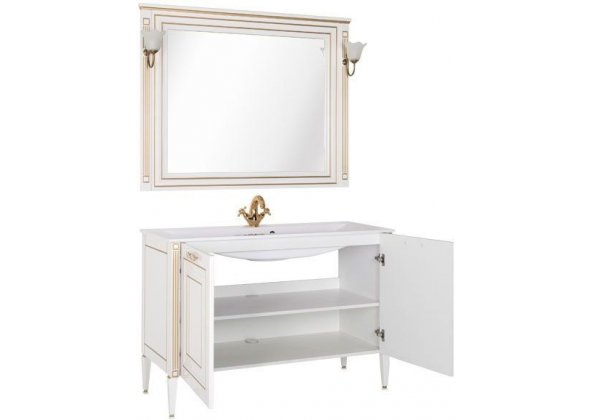 Мебель для ванной Aquanet "Паола 120" белый/золото