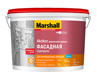 Краска Marshall Akrikor структурная фасадная