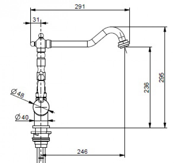 Смеситель для кухни Franke Old England Clear Water