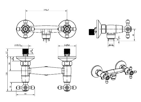 Смеситель для душа Boheme SATINE 314-ST