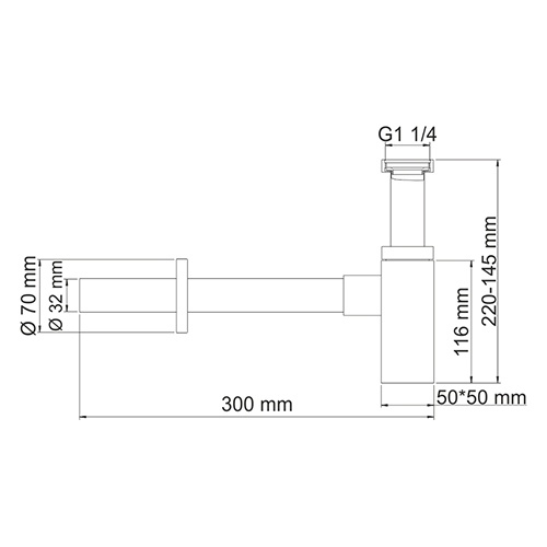 Сифон для раковины WasserKraft A072