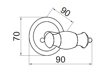 Крючок Boheme двойной PALAZZO 10106