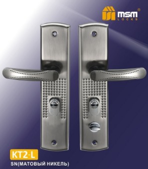 Ручка для китайских стальных дверей MSM KT2-A SN матовый никель