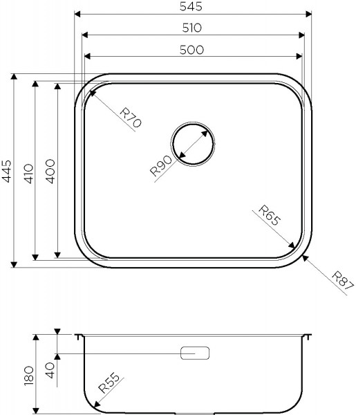Кухонная мойка Omoikiri Omi 54-U/IF