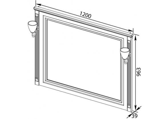 Зеркало Aquanet "Паола 120" белый/серебро