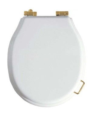 Крышка-сиденье Boheme Vogue 906-W-BR белый петли бронза